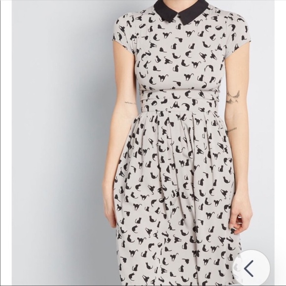 Modcloth Dresses & Skirts - ModCloth Cat Print Dress XS